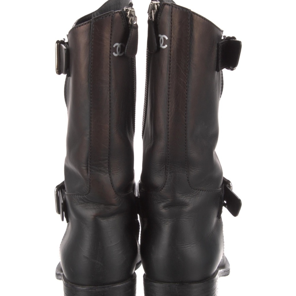 Interlocking CC logo moto boots